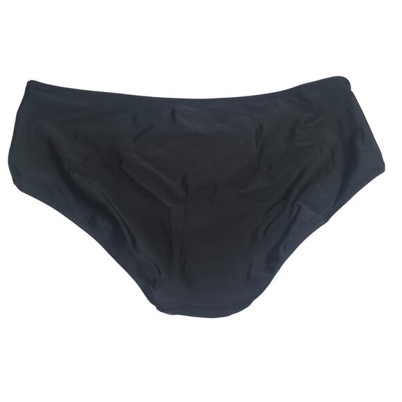 Aerie Black Swim Bikini FULL Set Scoop Top Solid Color Women's Large NEW - Picture 9 of 11